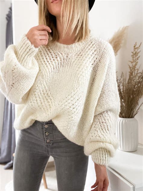 Oversized Pullover aus Wolle 